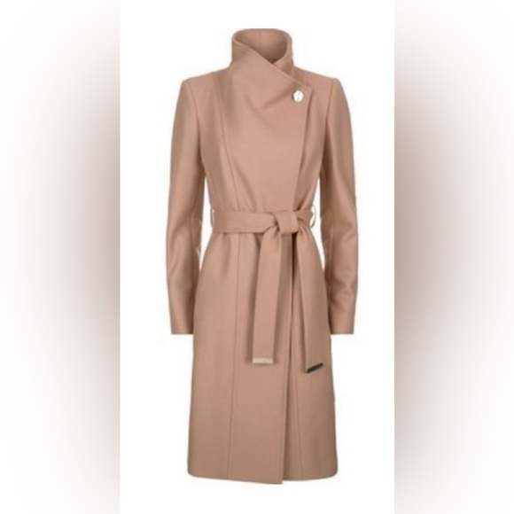 Ted Baker Lorili Blush Wool & Cashmere Wrap Coat - Picture 2 of 6